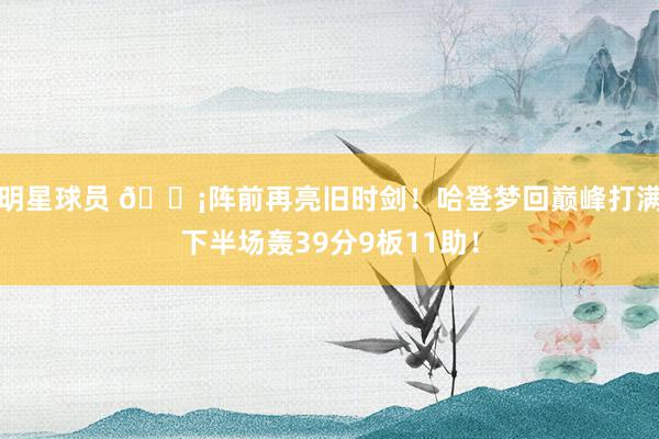 明星球员 🗡阵前再亮旧时剑！哈登梦回巅峰打满下半场轰39分9板11助！