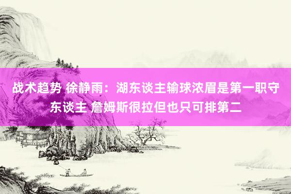 战术趋势 徐静雨：湖东谈主输球浓眉是第一职守东谈主 詹姆斯很拉但也只可排第二