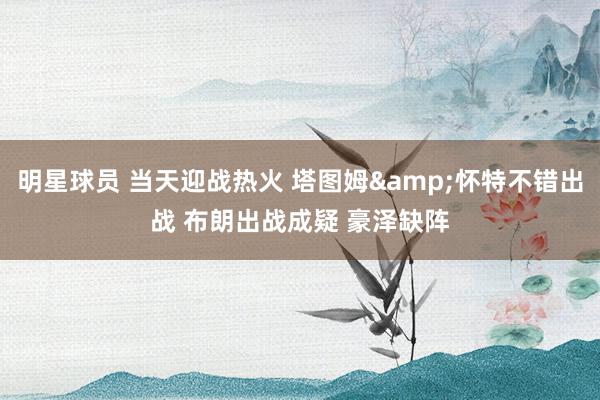 明星球员 当天迎战热火 塔图姆&怀特不错出战 布朗出战成疑 豪泽缺阵